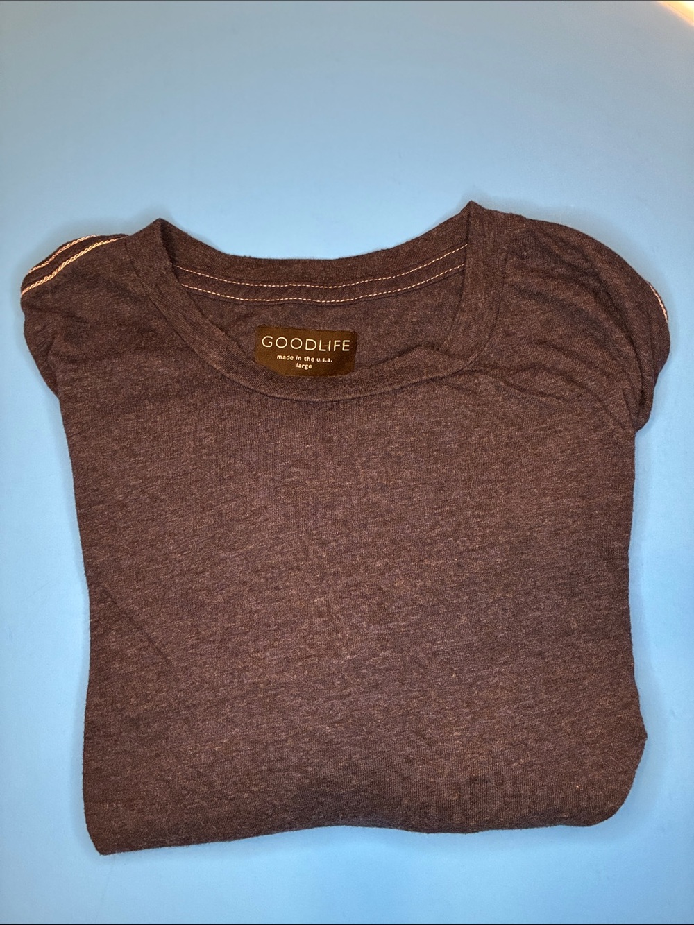 Goodlife Long Sleeve large Crew Neck Shirt - blue